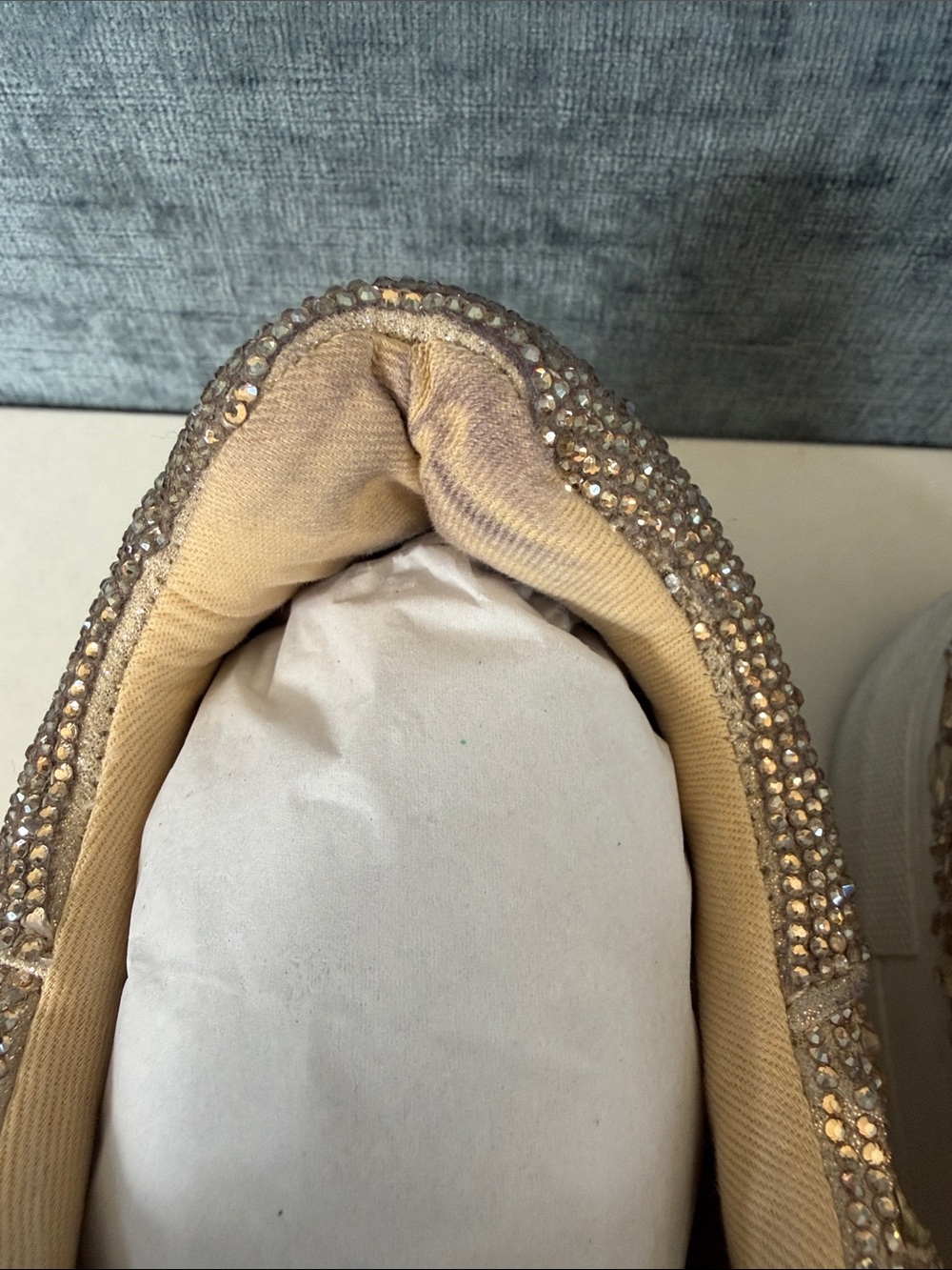 Betsey Johnson Rose Gold Crystal Embellished Sneakers - Picture 7 of 10